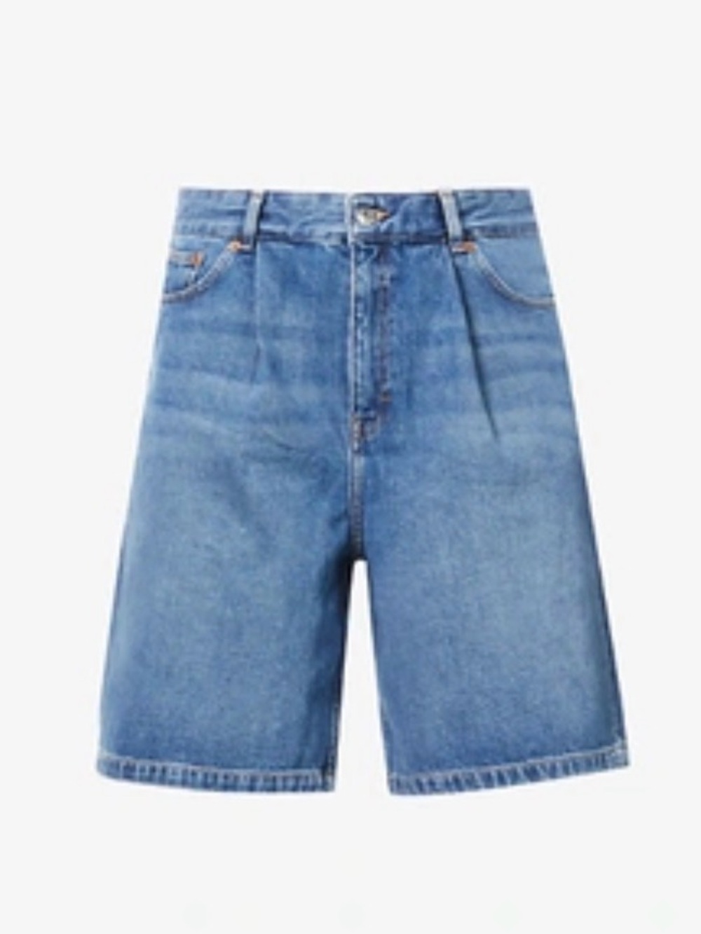 Womens Blue6 Straight-leg High-rise Denim Shorts